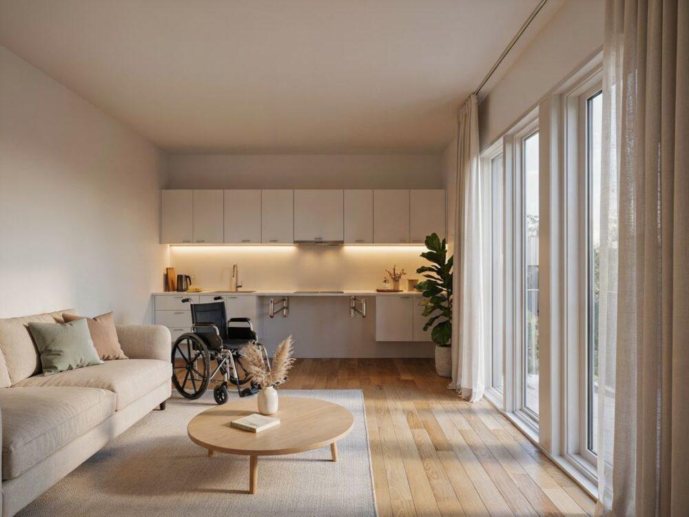 przestronny salon z kanapą