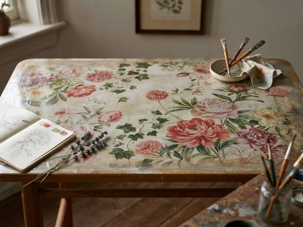 wzory decoupage na komodzie